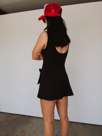 Alexis Wrap Tie Dress - Black