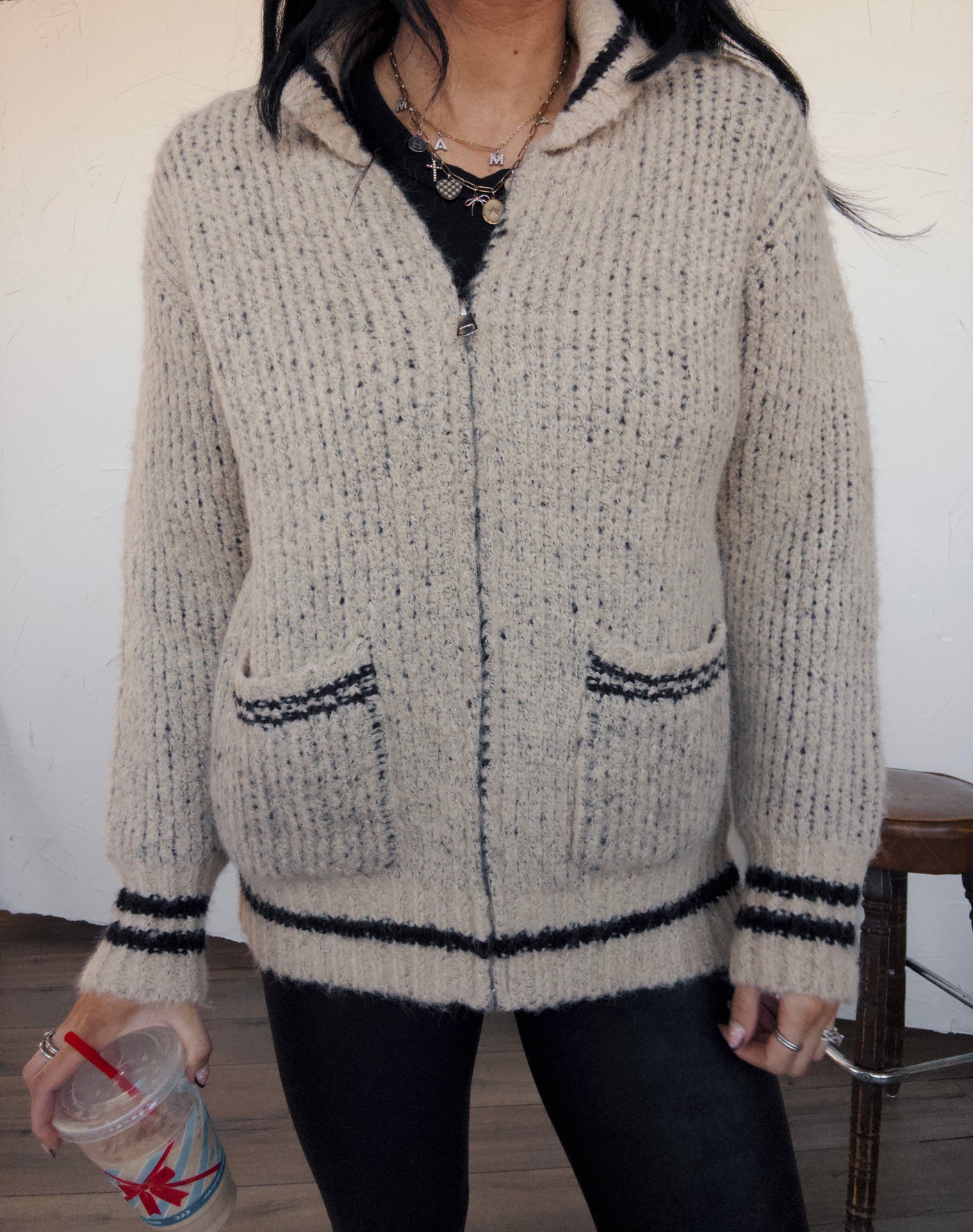 Après Zip Cardigan - Oatmeal