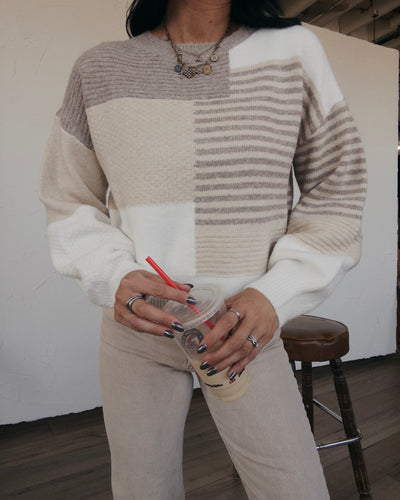 Nellie Stripe Sweater - Ivory Multi