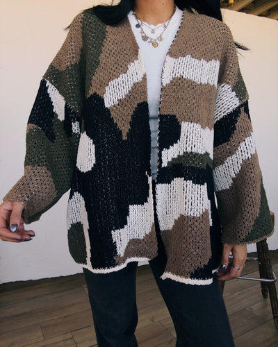 Hideaway Cardigan - Camo