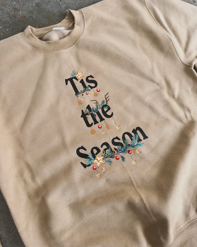Tis The Season Sweatshirt - Pebble