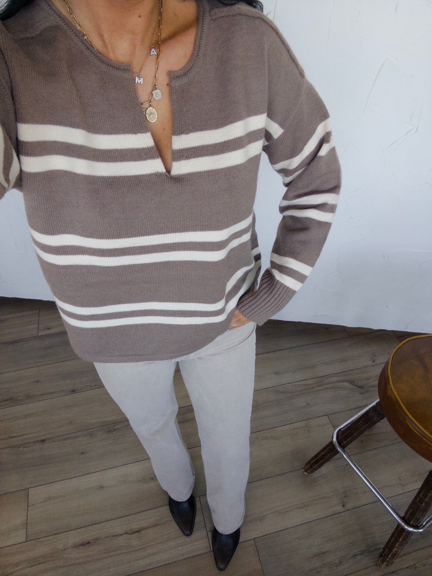 Chai Season Sweater - Mocha/Cream