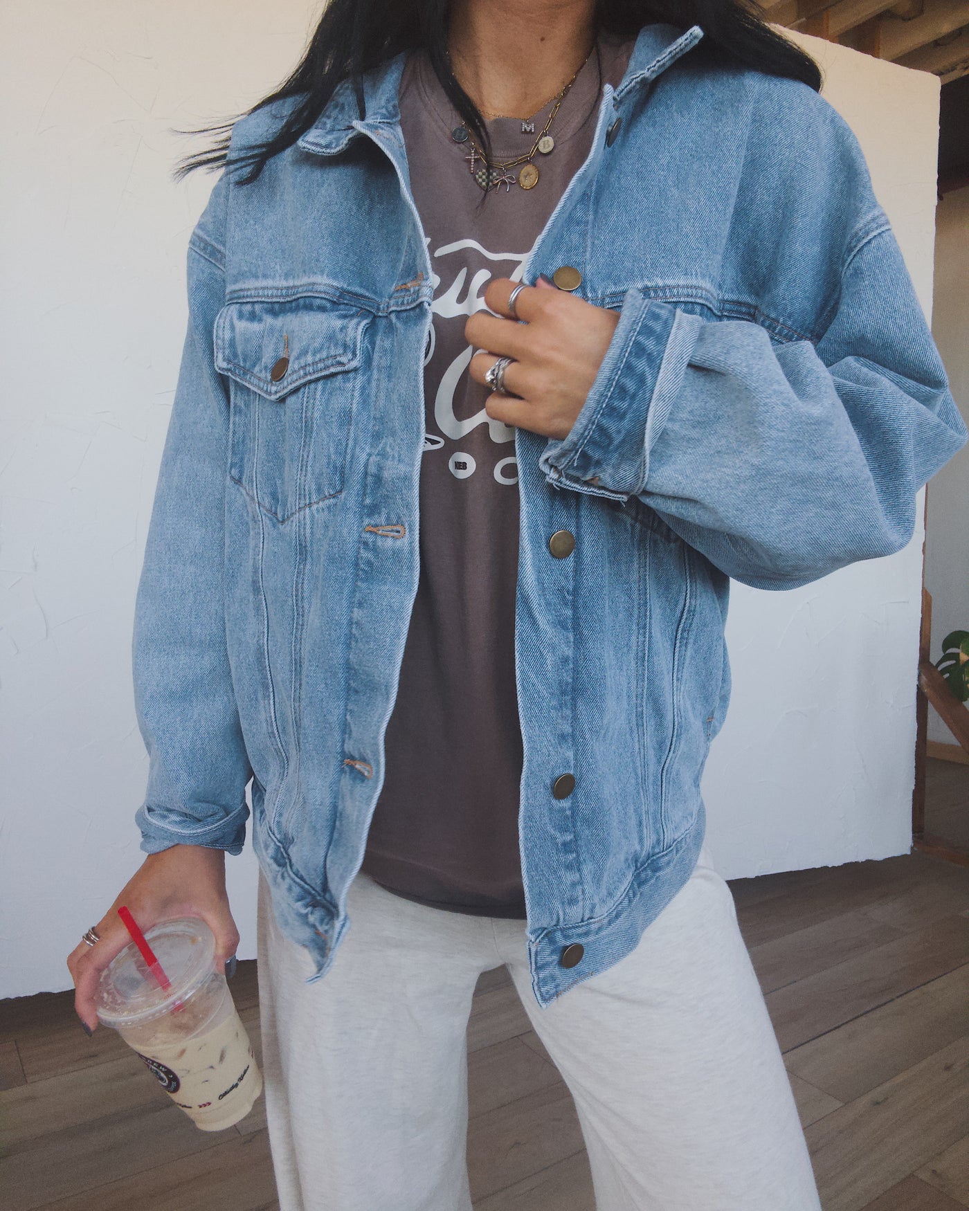 Off Duty Oversized Denim Jacket - Blue