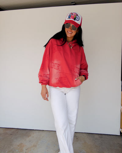 Faded NE Hoodie - Red