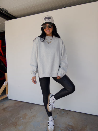 Solid Reversible Mockneck - Grey