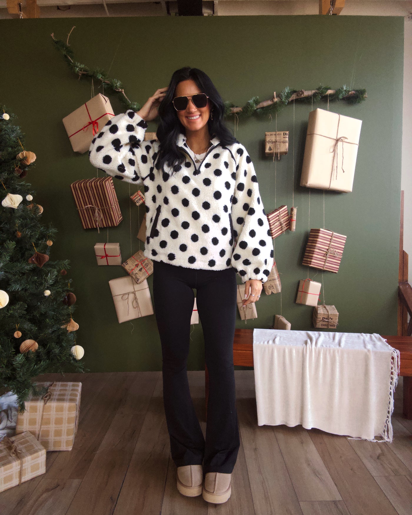 Dotted Pullover - Ivory/Black