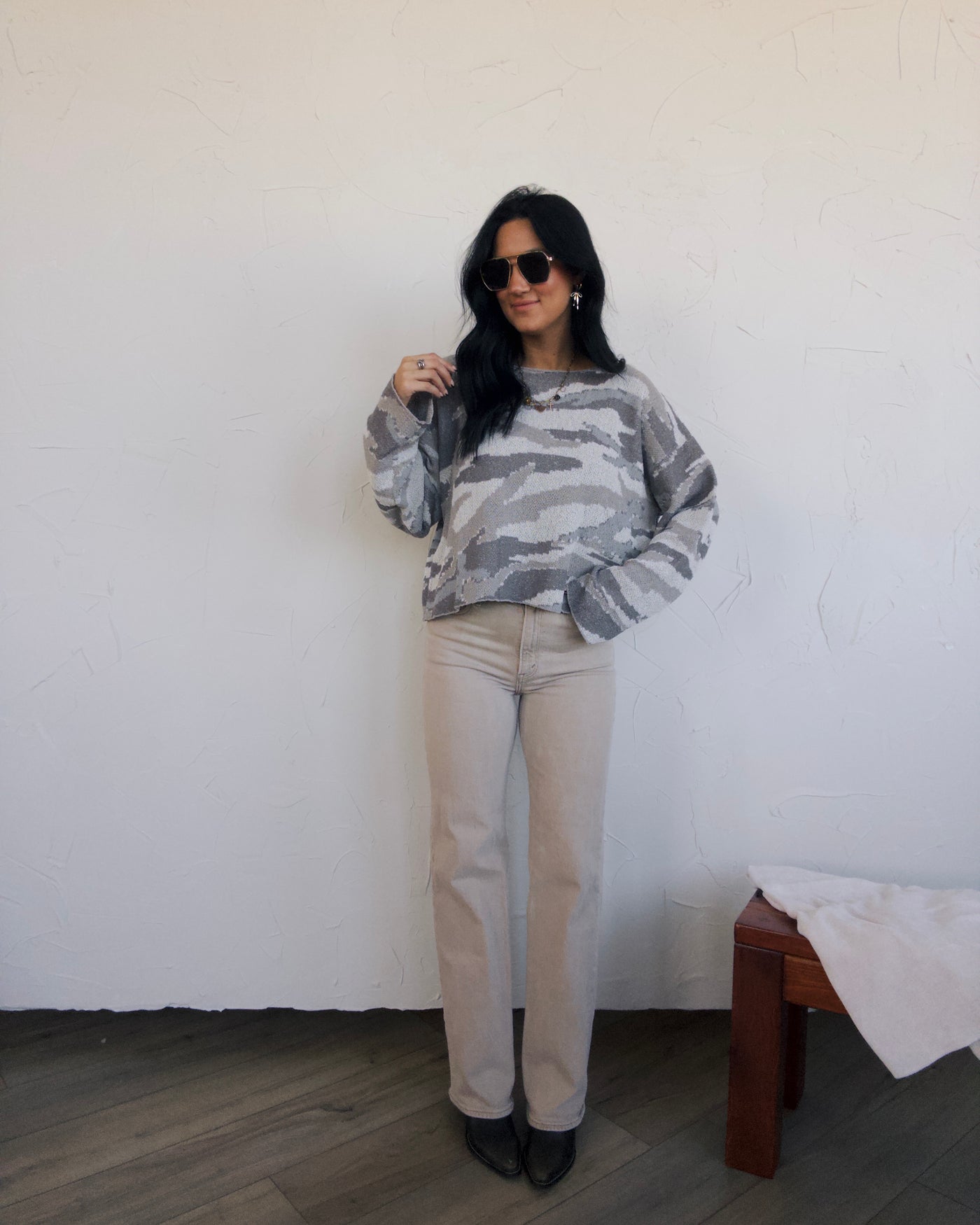 Outpost Sweater - Grey Camo