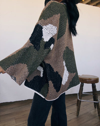 Hideaway Cardigan - Camo