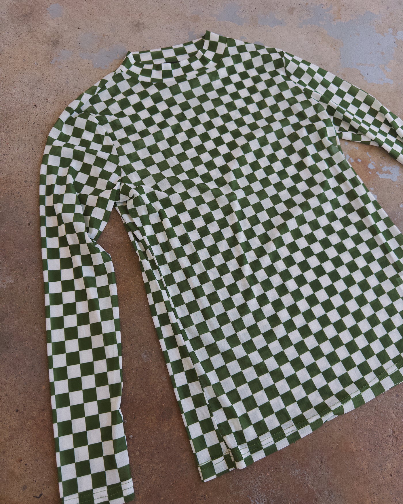 Fore Real Checkered Mesh Top - Green