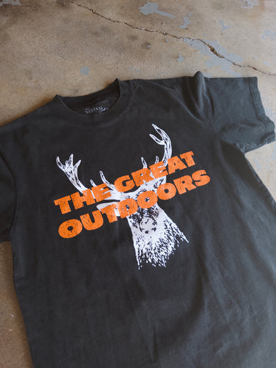 The Great Outdoors Cotton Tee - Vintage Black