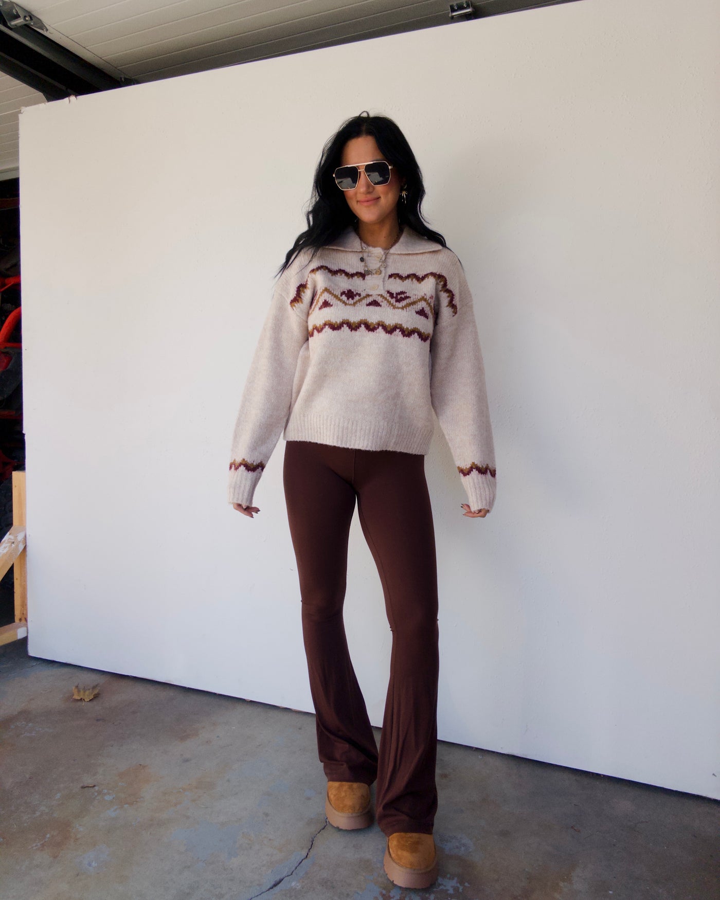 Morning Harvest Button Sweater - Oatmeal