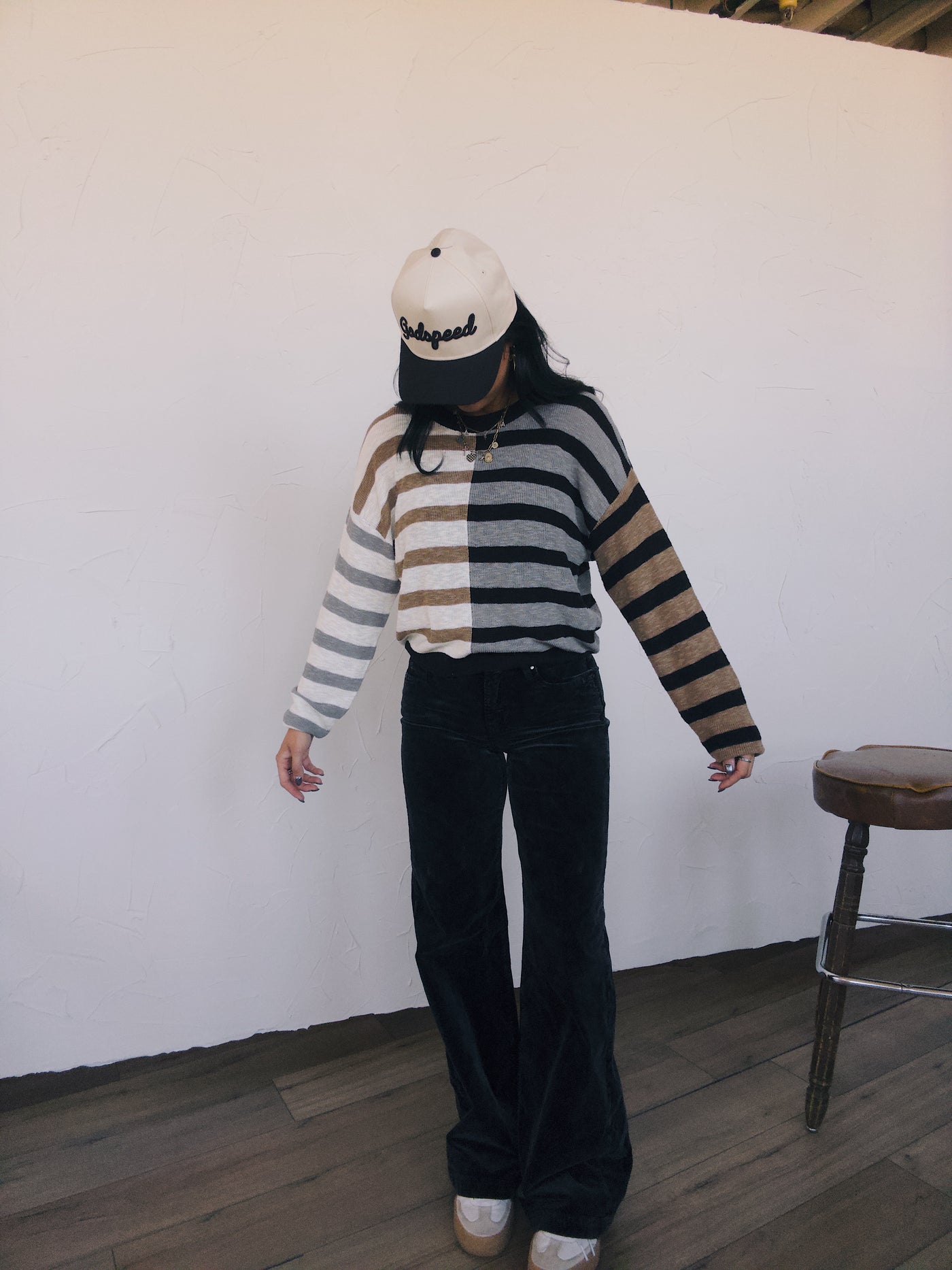 Golden Hour Stripe Sweater - Black Multi