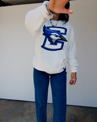 Creighton Chenille Sweatshirt - White
