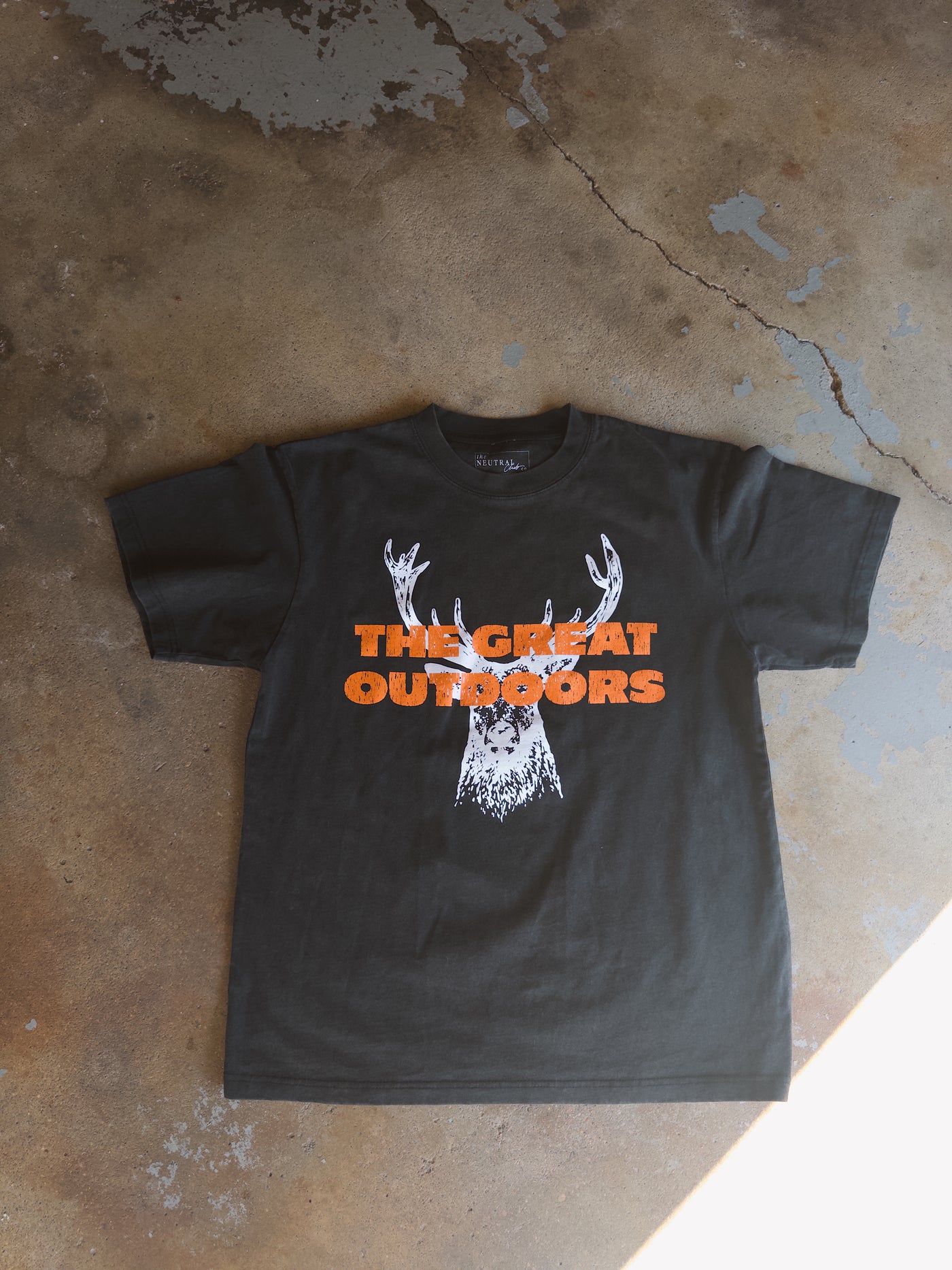 The Great Outdoors Cotton Tee - Vintage Black