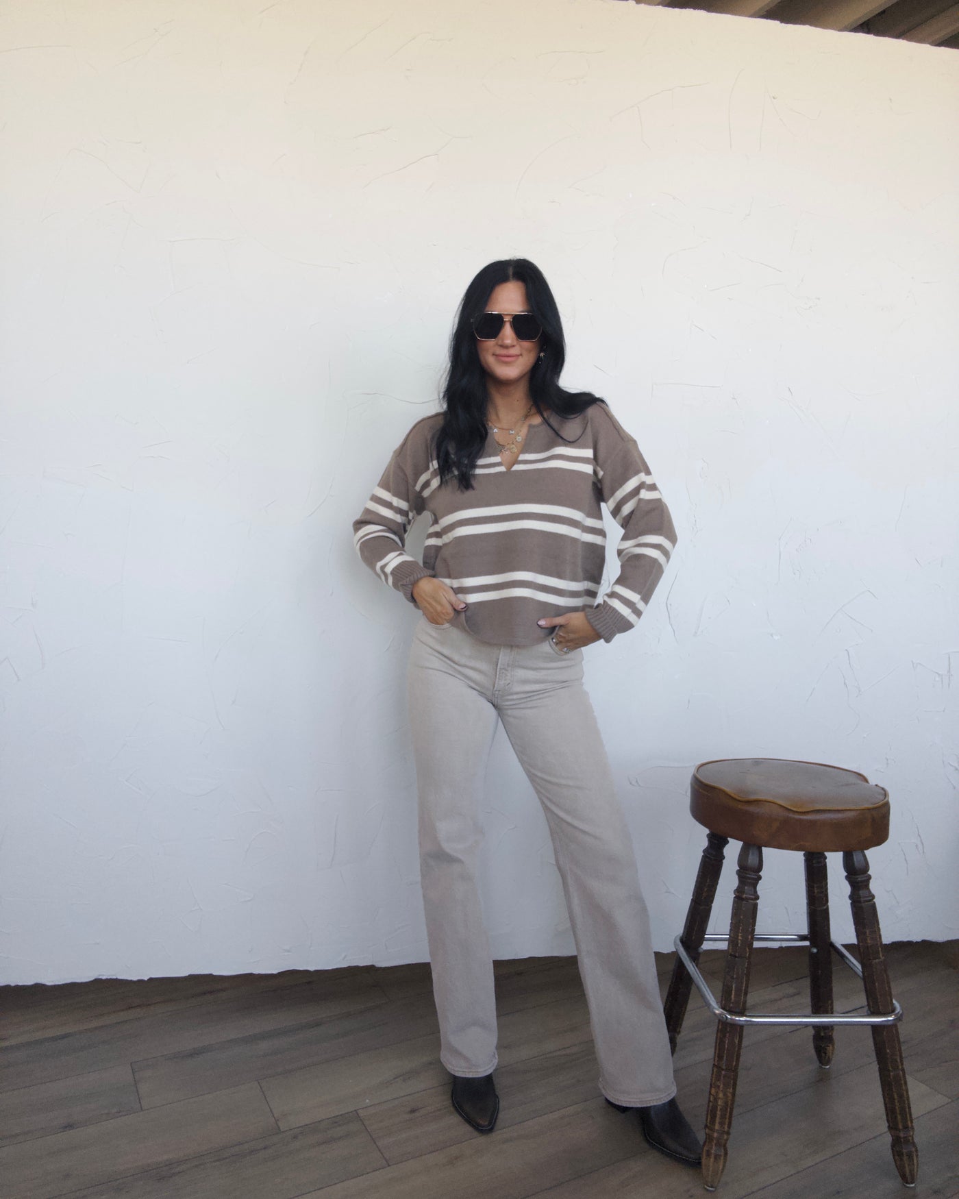 Chai Season Sweater - Mocha/Cream