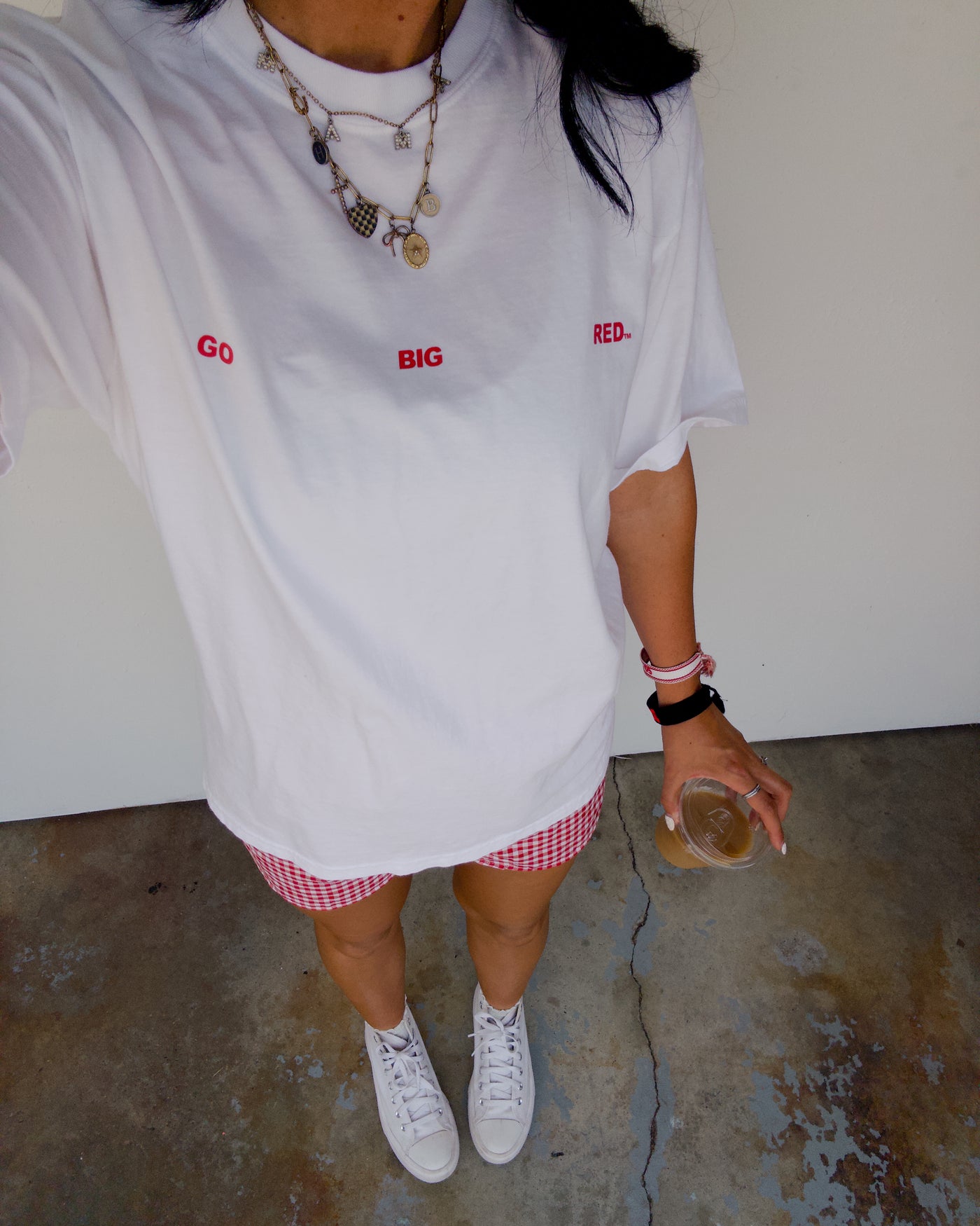 Go Big Red Lincoln Cotton Tee - White