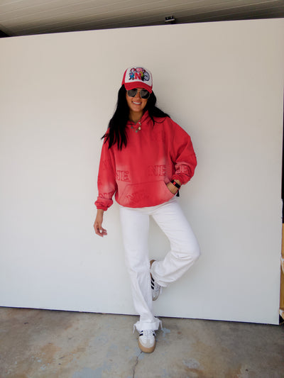 Faded NE Hoodie - Red