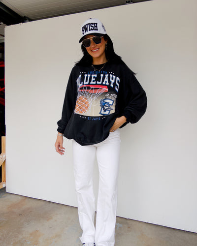Creighton Malone Oversized Sweatshirt - Washed Black