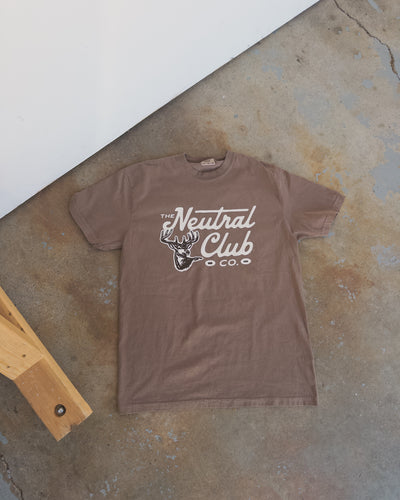 The Neutral Club Co. Deer Cotton Tee - Espresso