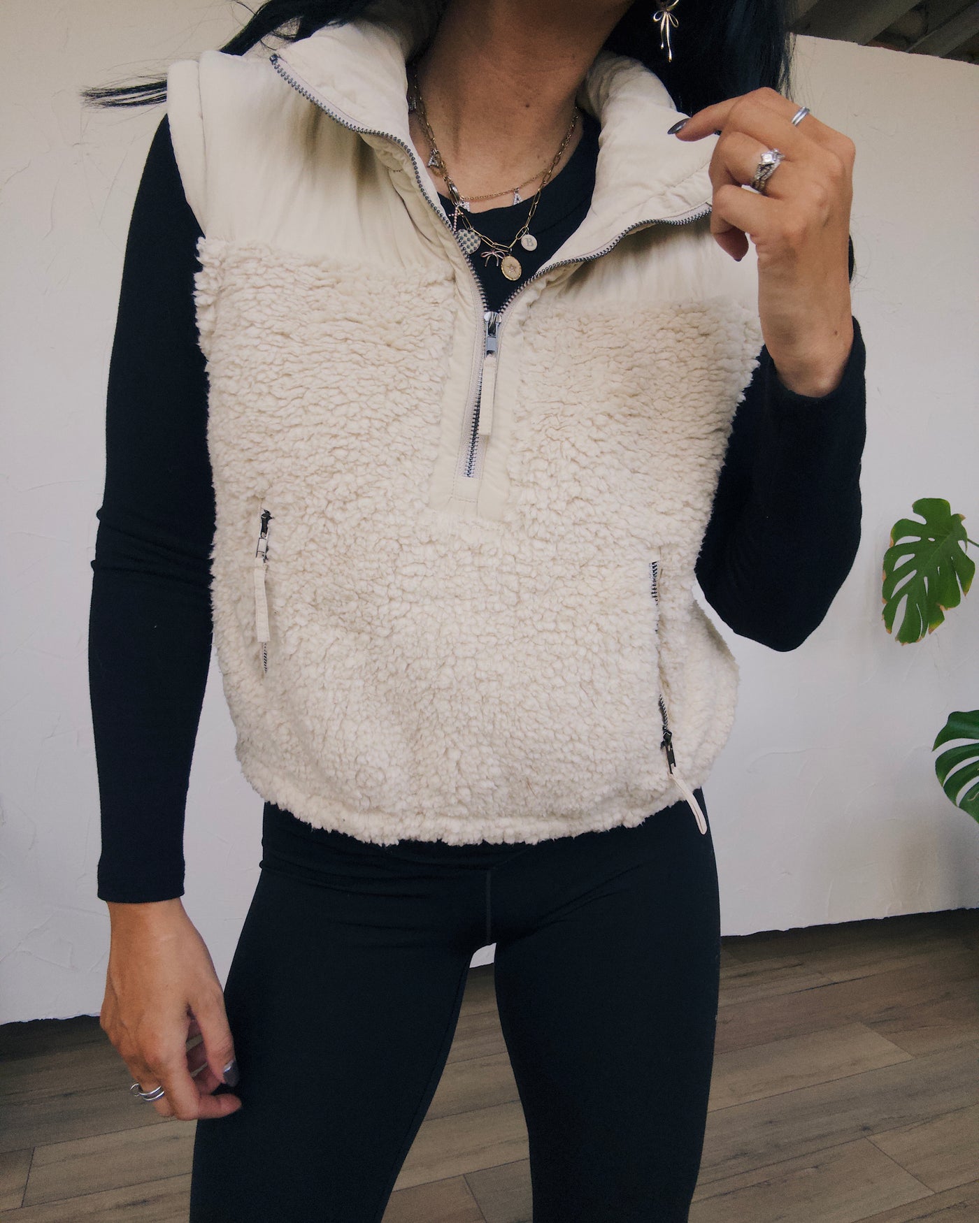 Cedar Trail Sherpa Vest - Cream