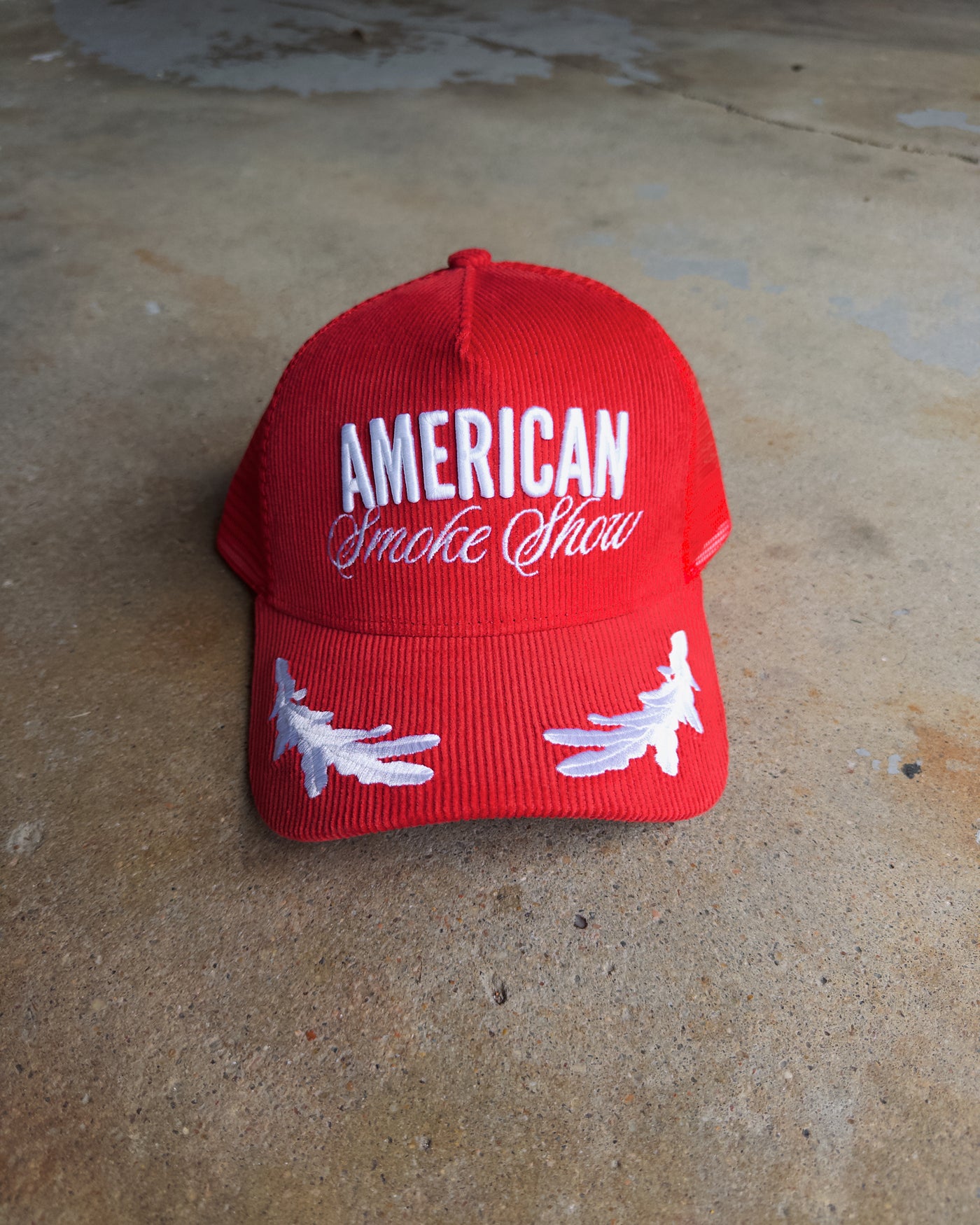American Smoke Show Corduroy Hat - Red