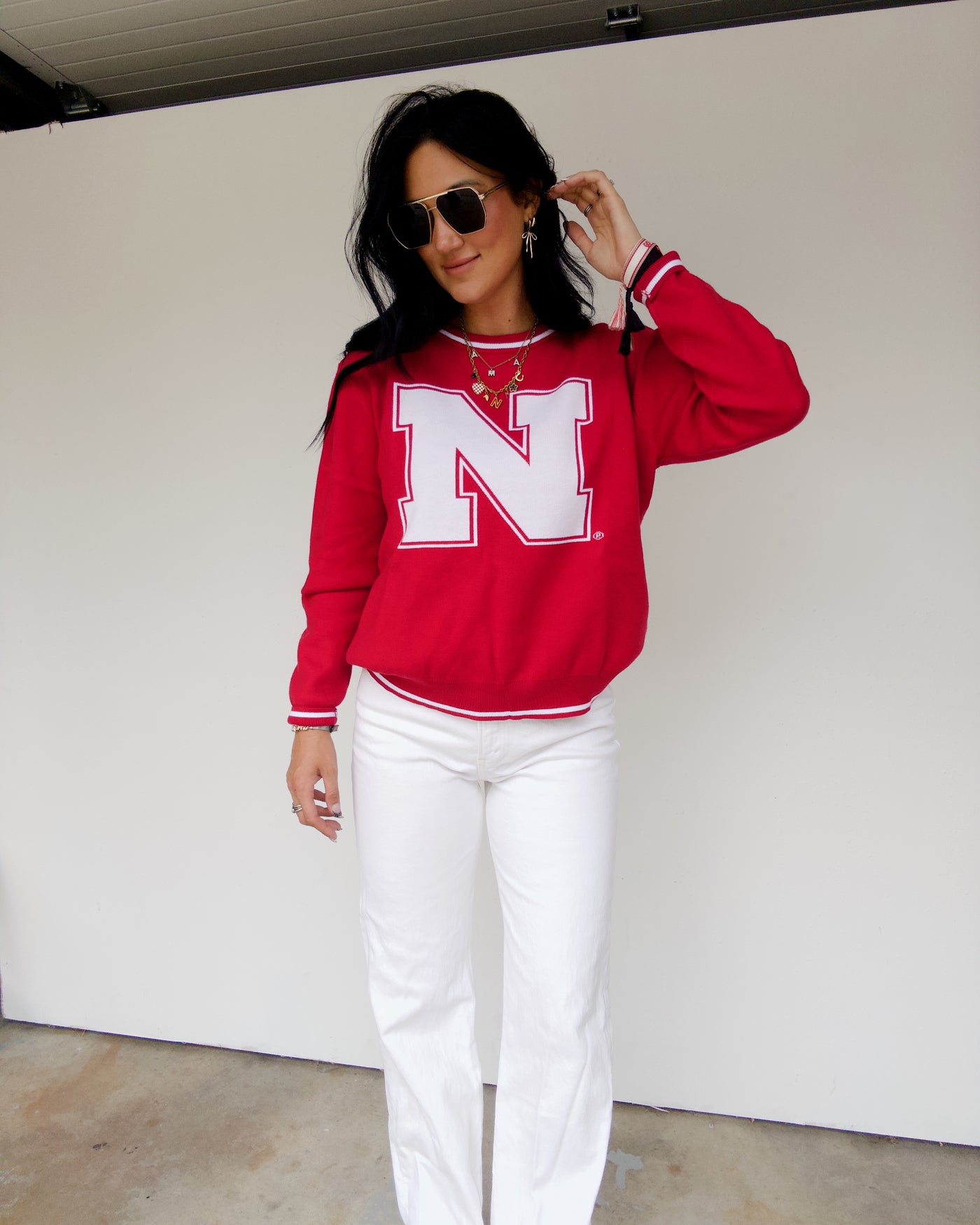 Nebraska Wicks Sweater - Red