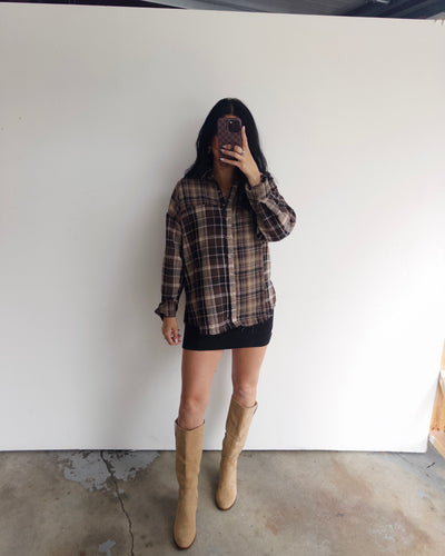 Rustic Roast Flannel - Brown Multi