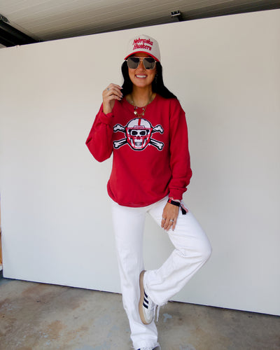Throw The Bones Sweatshirt - Red