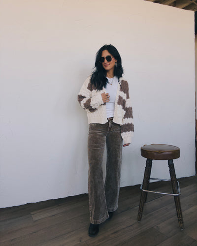 Campfire Cardigan - Ivory/Mocha