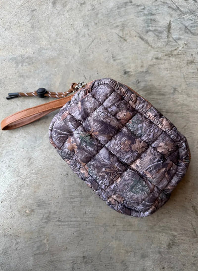 Mini Puff Clutch Bag - Camo