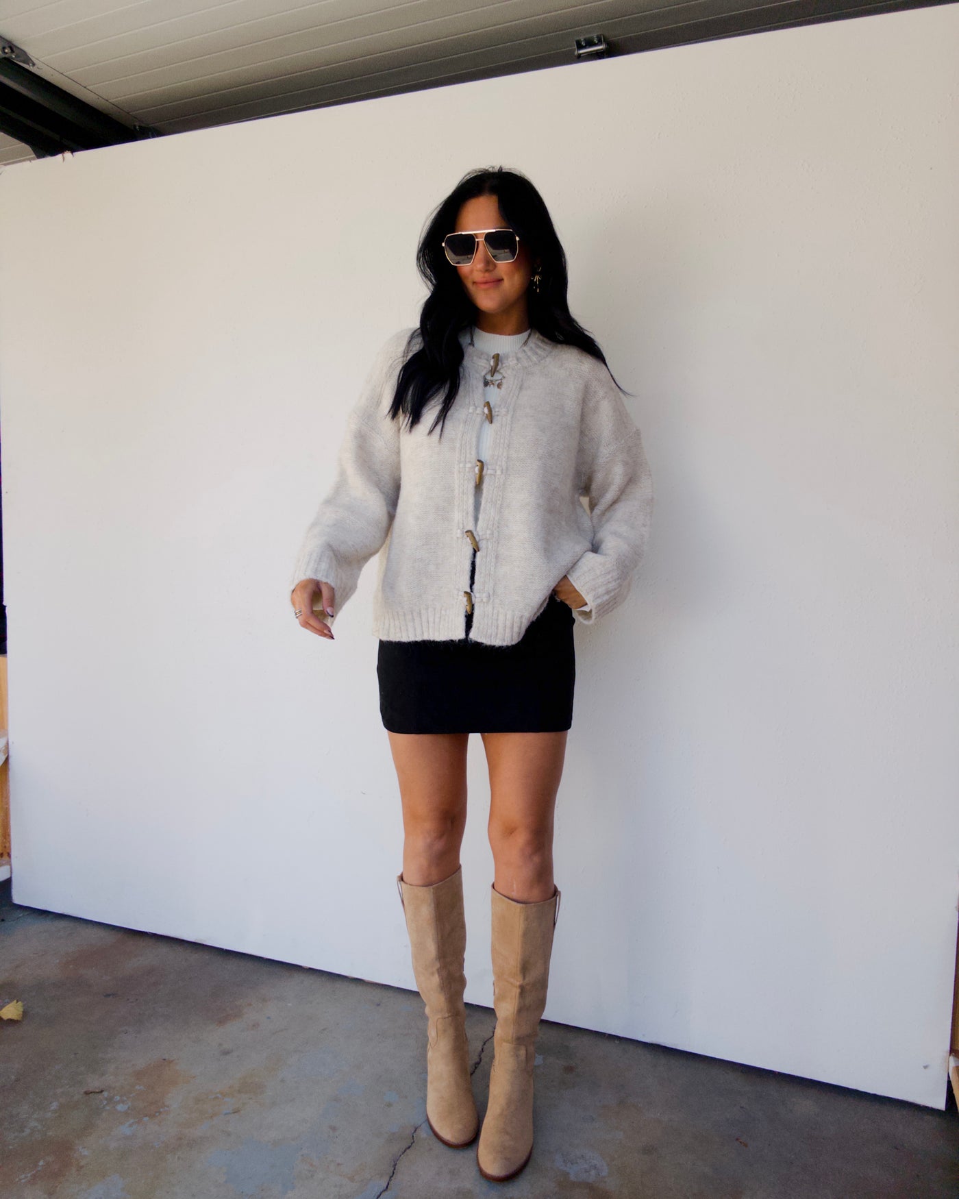 Cider Season Toggle Cardigan - Ecru