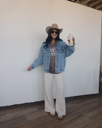 Off Duty Oversized Denim Jacket - Blue