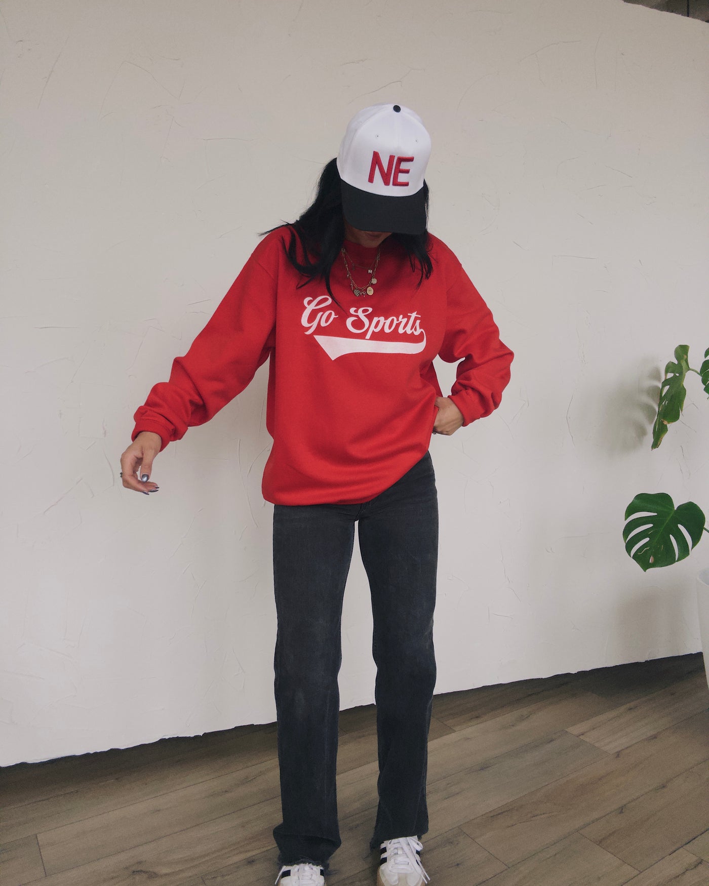 Go Sports Oversized Sweatshirt - Red