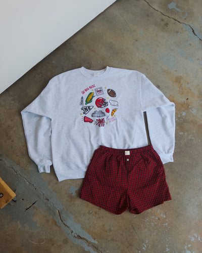 PREORDER Nebraska Doodle Sweatshirt - Ash