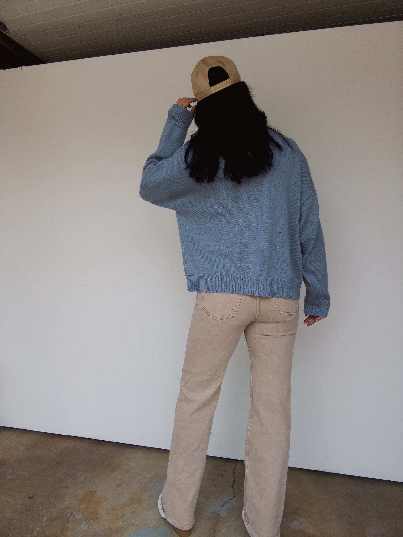 Horseshoe Cardigan - Light Blue