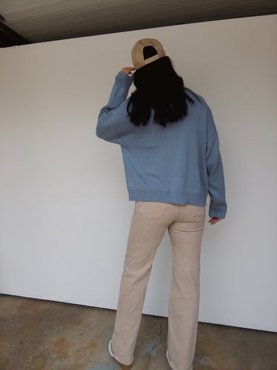 Horseshoe Cardigan - Light Blue