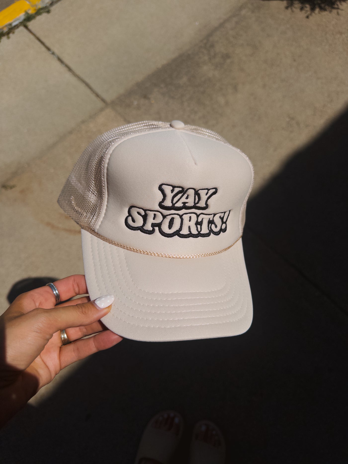 Yay Sports Hat - Tan/Black