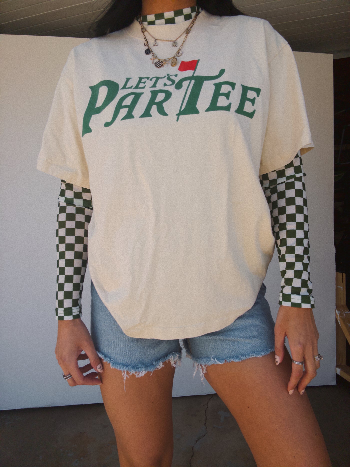 Fore Real Checkered Mesh Top - Green