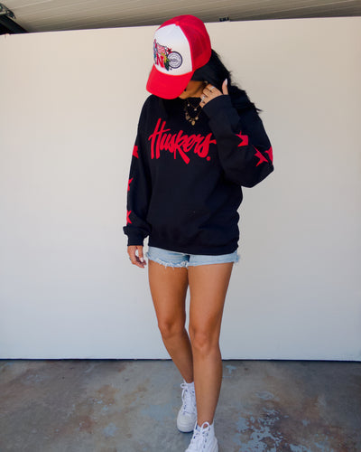 Huskers Star Sweatshirt - Black