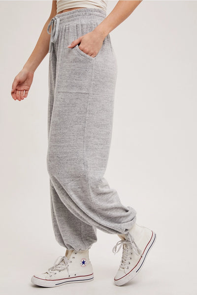 Kira Drawstring Jogger Sweatpants - Grey
