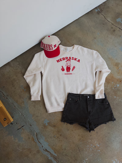 Nebraska Lil' Red Sweatshirt - Cream
