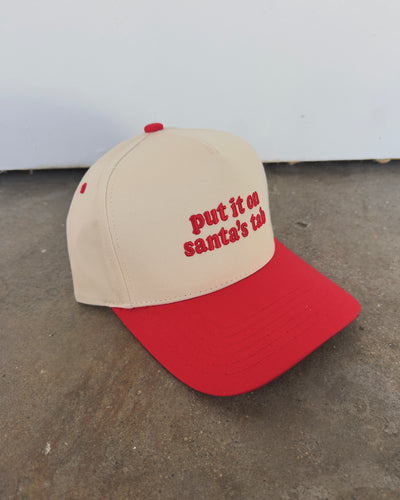 Put It On Santa’s Tab - Red/Cream