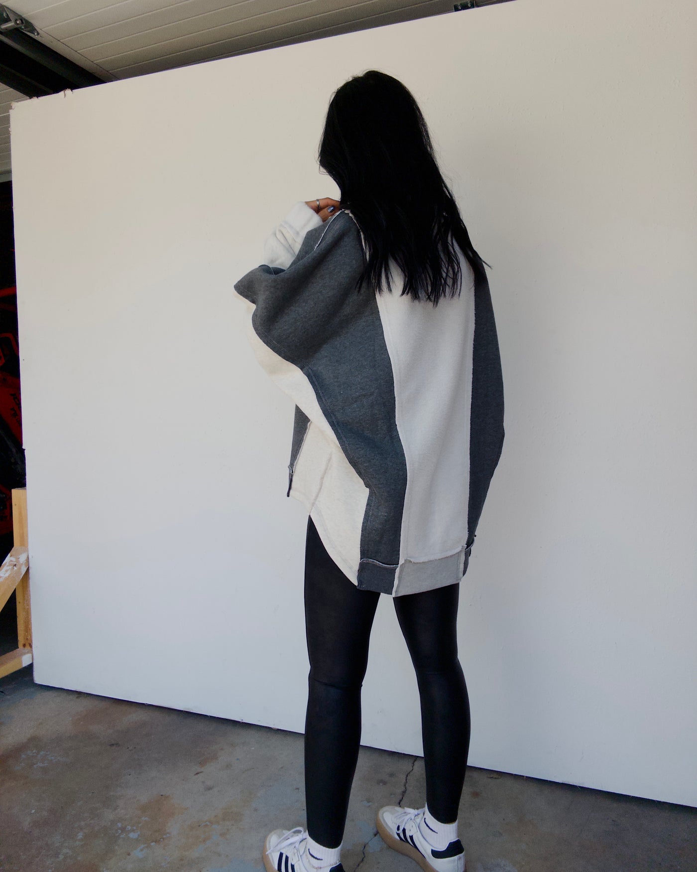 Lallie Oversized Sweatshirt - Gray Multi