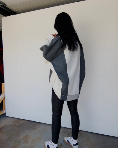 Lallie Oversized Sweatshirt - Gray Multi