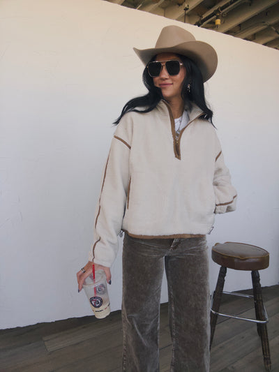 Rustic Ridge Half Zip - Oatmilk