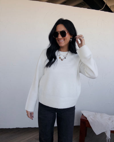 Everyday Essential Sweater - Snow White