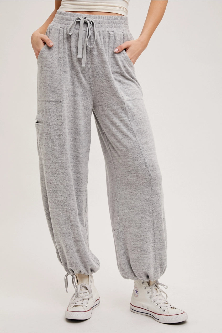 Kira Drawstring Jogger Sweatpants - Grey