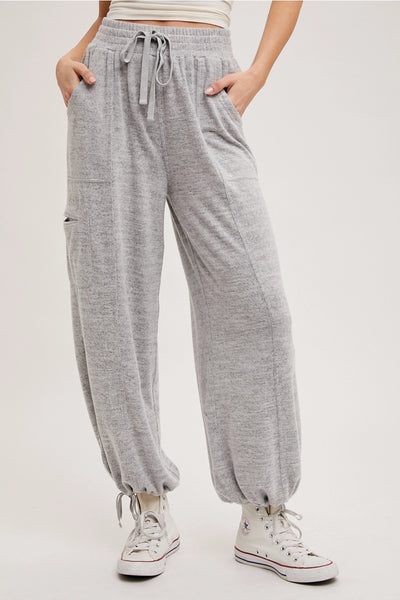 Kira Drawstring Jogger Sweatpants - Grey