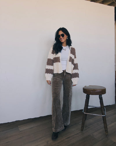 Campfire Cardigan - Ivory/Mocha