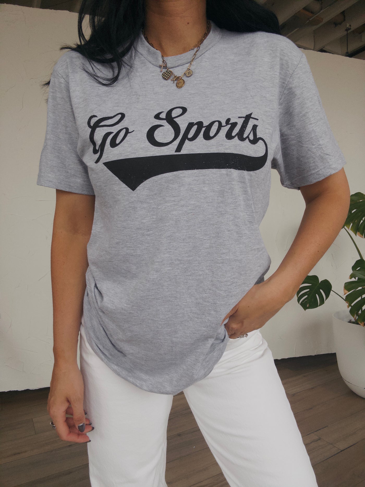 Go Sports Tee - Heather Grey
